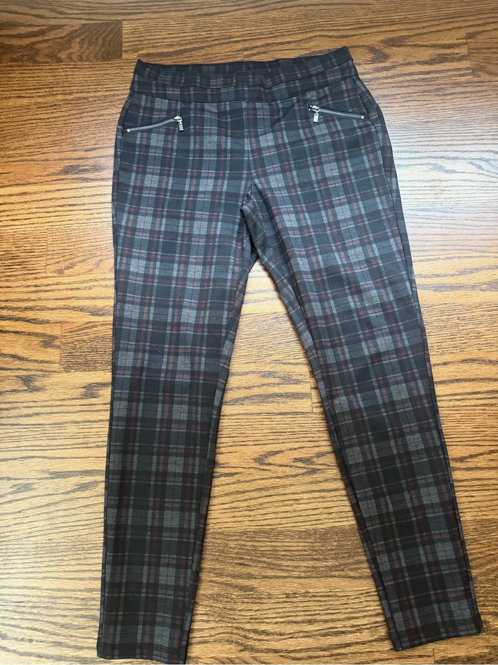 Maurices Plaid Pants in Black, Gray and Red